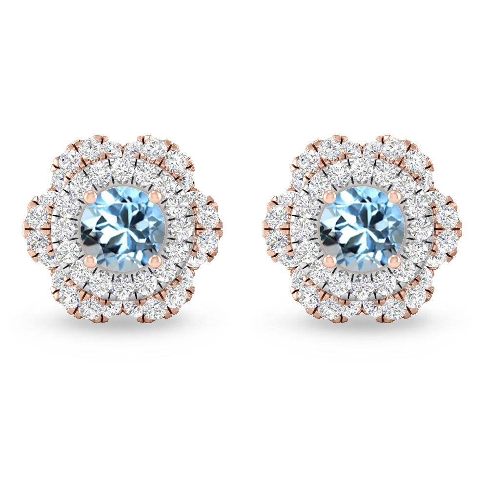Rose Gold - Aquamarine