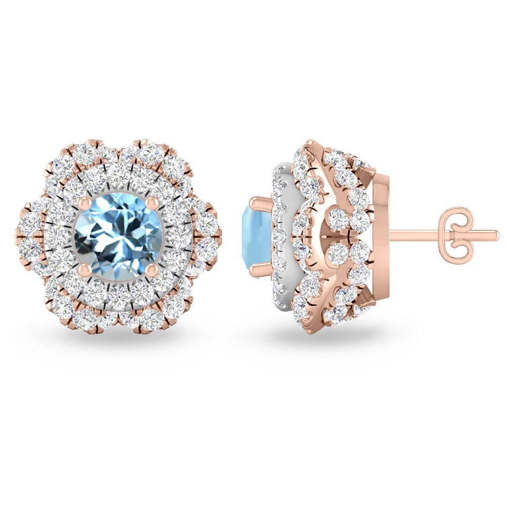 Rose Gold - Aquamarine