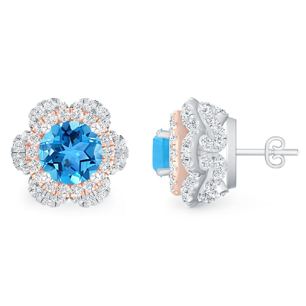White Gold - Blue Topaz