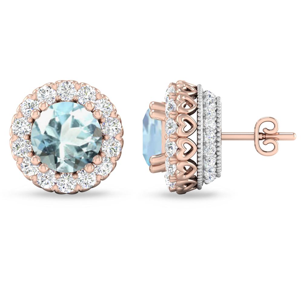 Rose Gold - Aquamarine