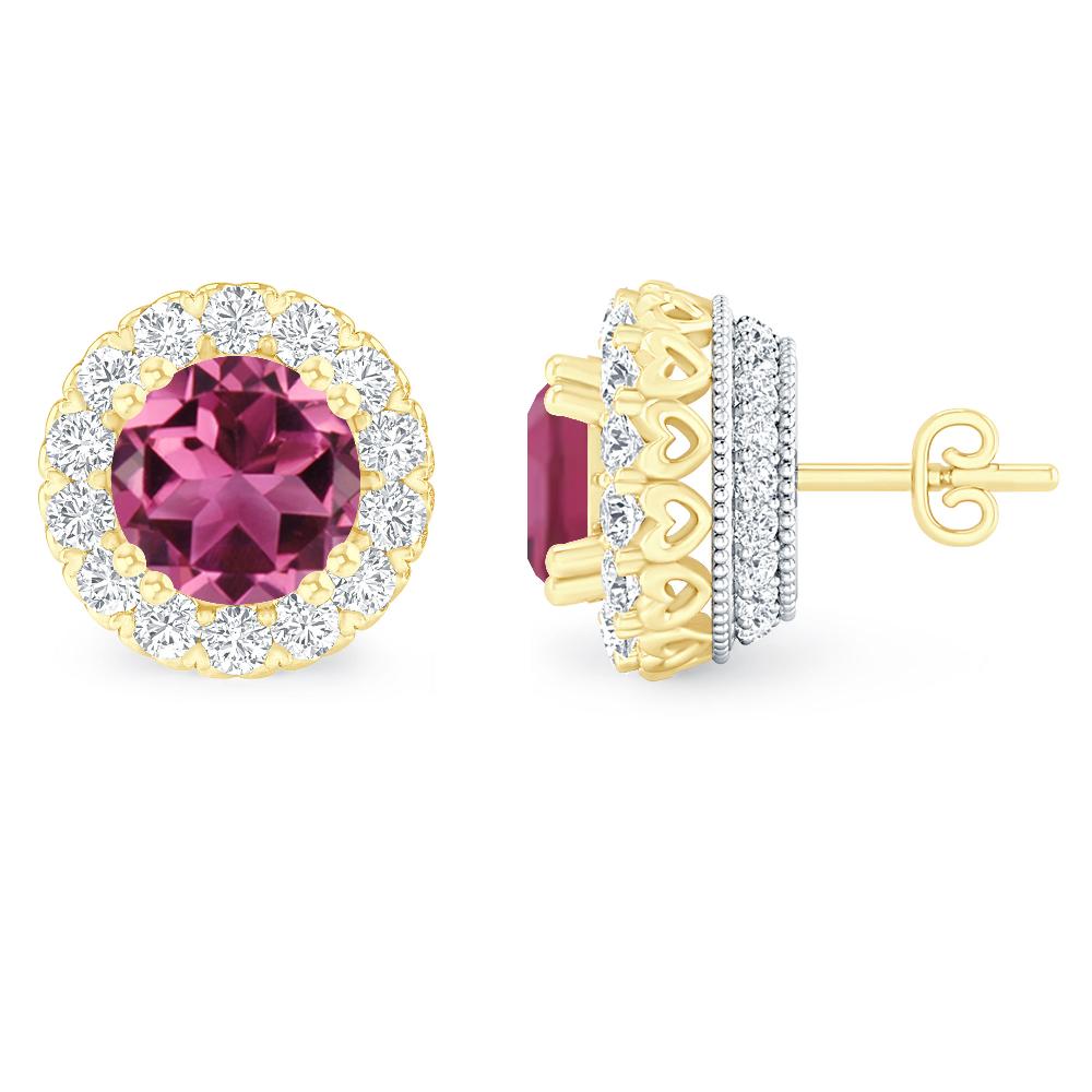 Yellow Gold - Pink Tourmaline