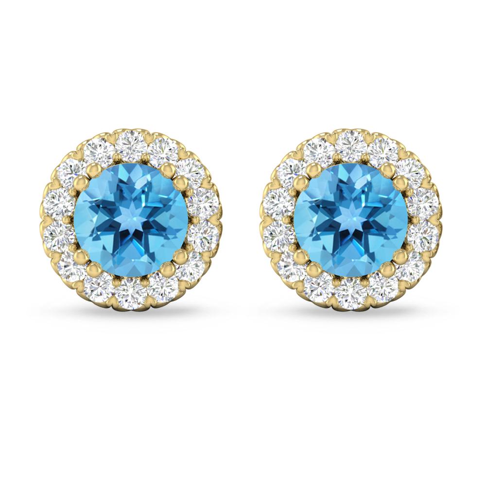 Yellow Gold - Blue Topaz