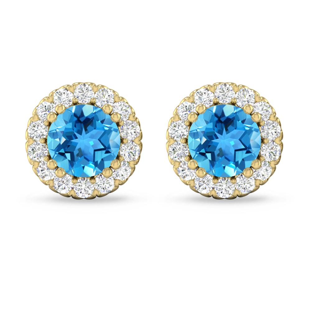 Yellow Gold - Blue Topaz