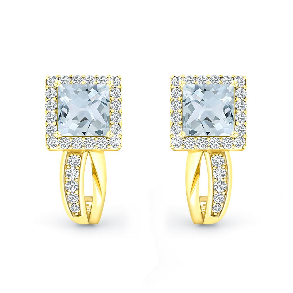 Yellow Gold - Aquamarine