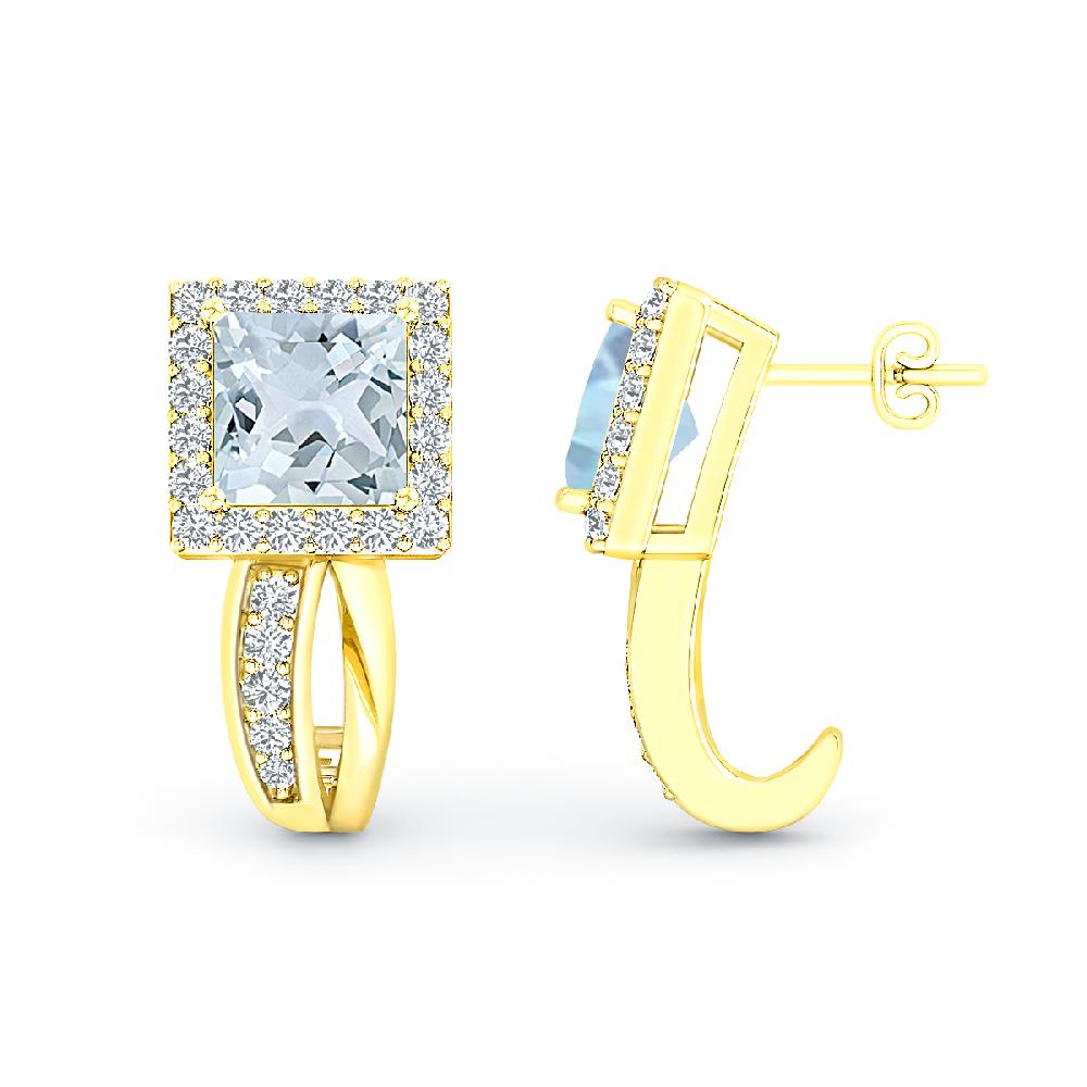 Yellow Gold - Aquamarine