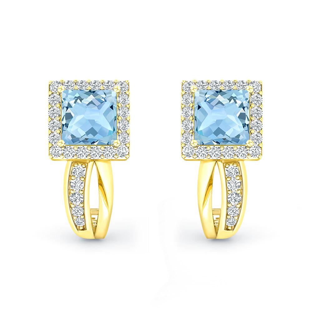 Yellow Gold - Aquamarine