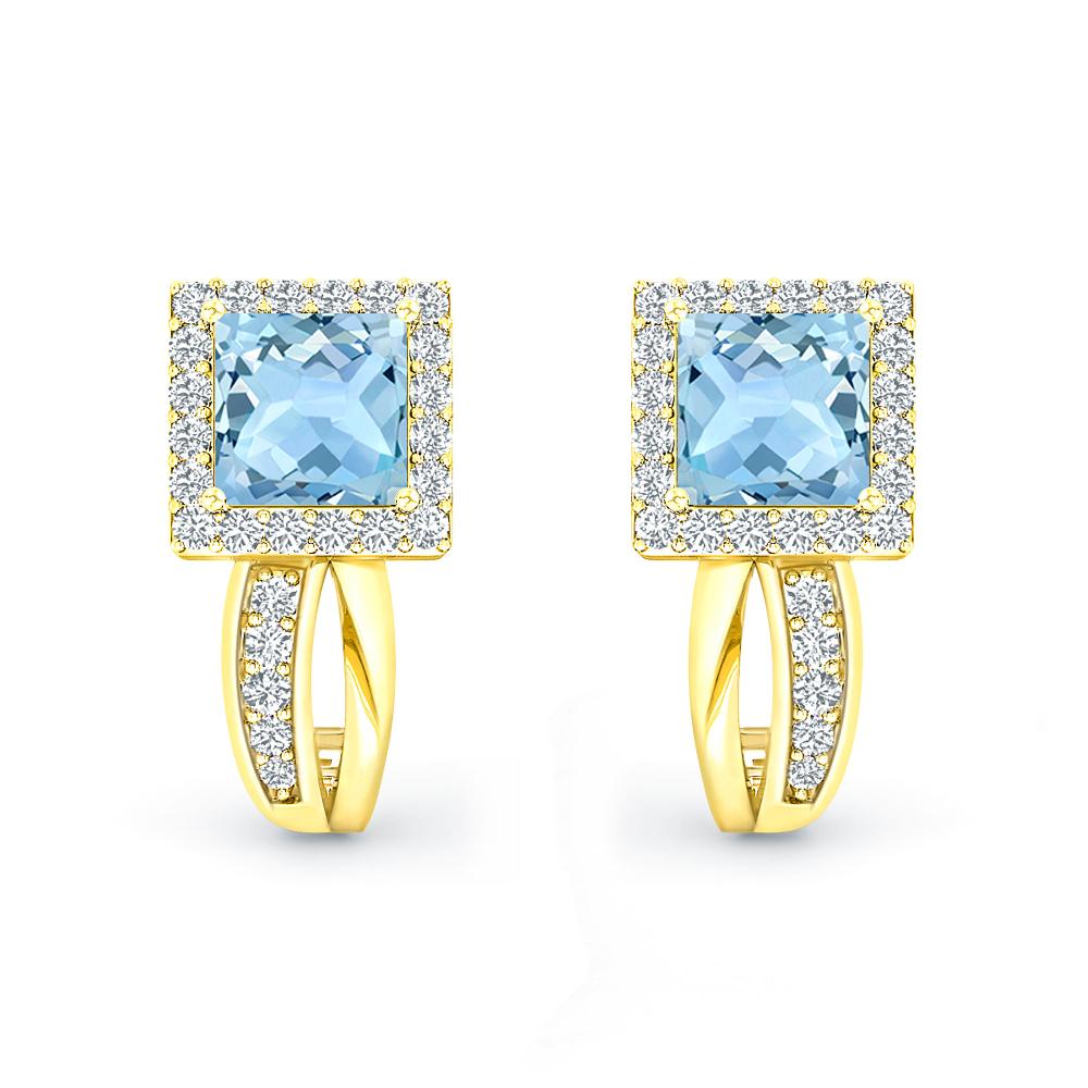 Yellow Gold - Aquamarine