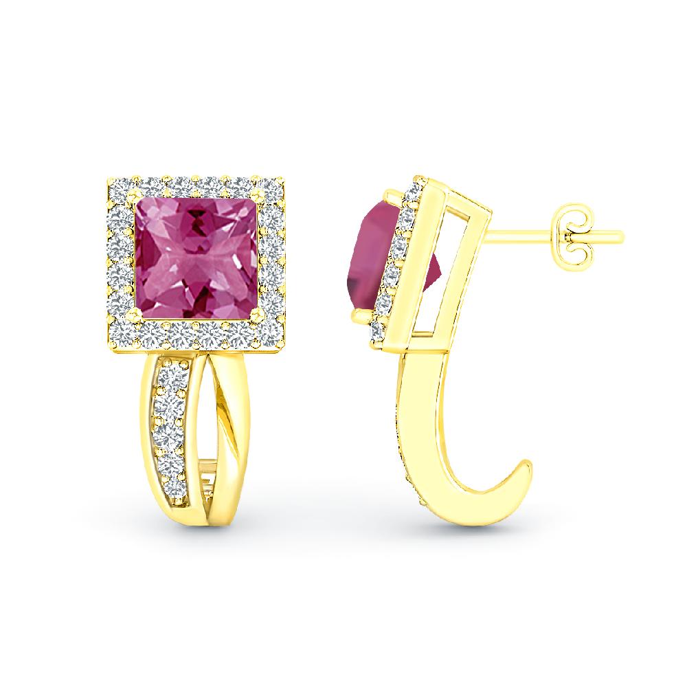 Yellow Gold - Pink Tourmaline