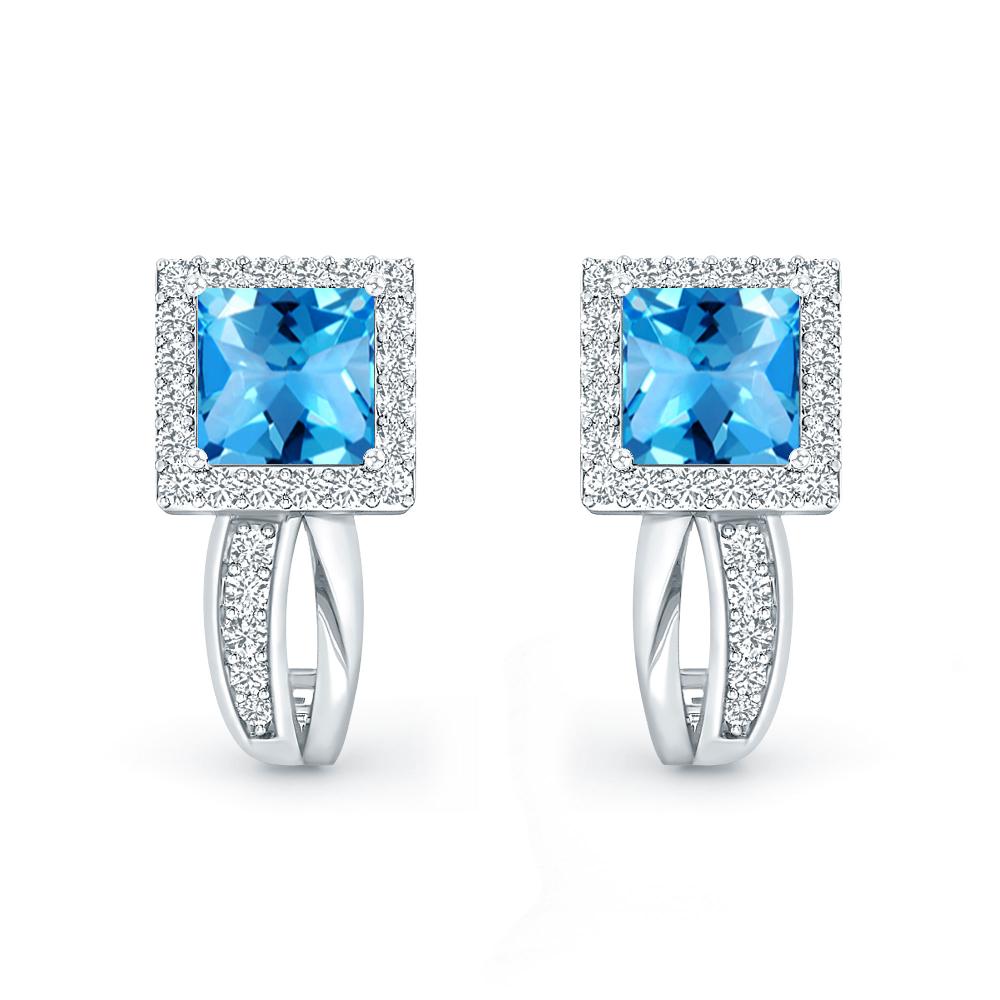 White Gold - Blue Topaz