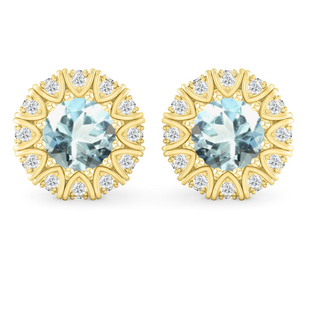 Yellow Gold - Aquamarine