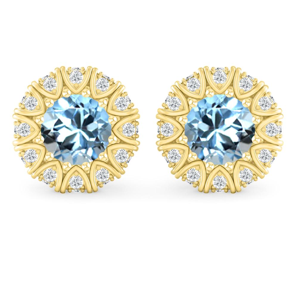 Yellow Gold - Aquamarine