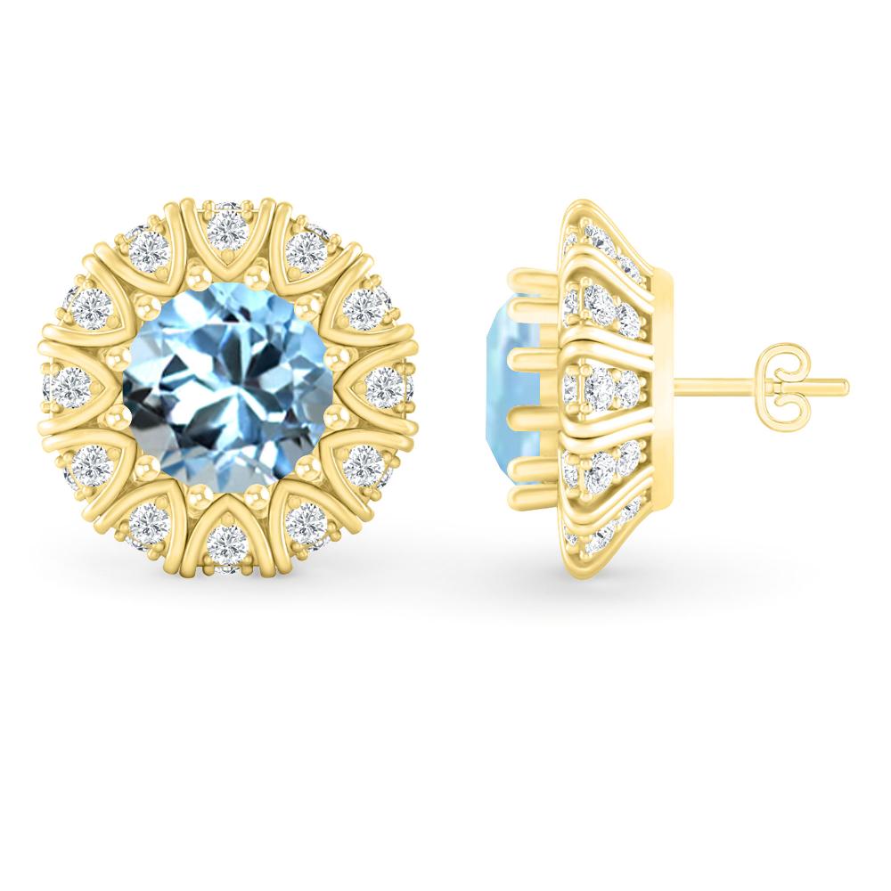 Yellow Gold - Aquamarine
