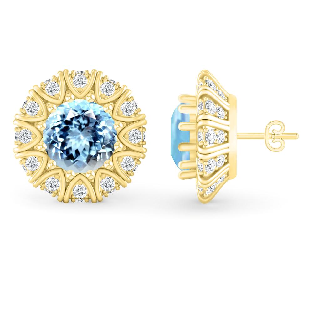 Yellow Gold - Aquamarine