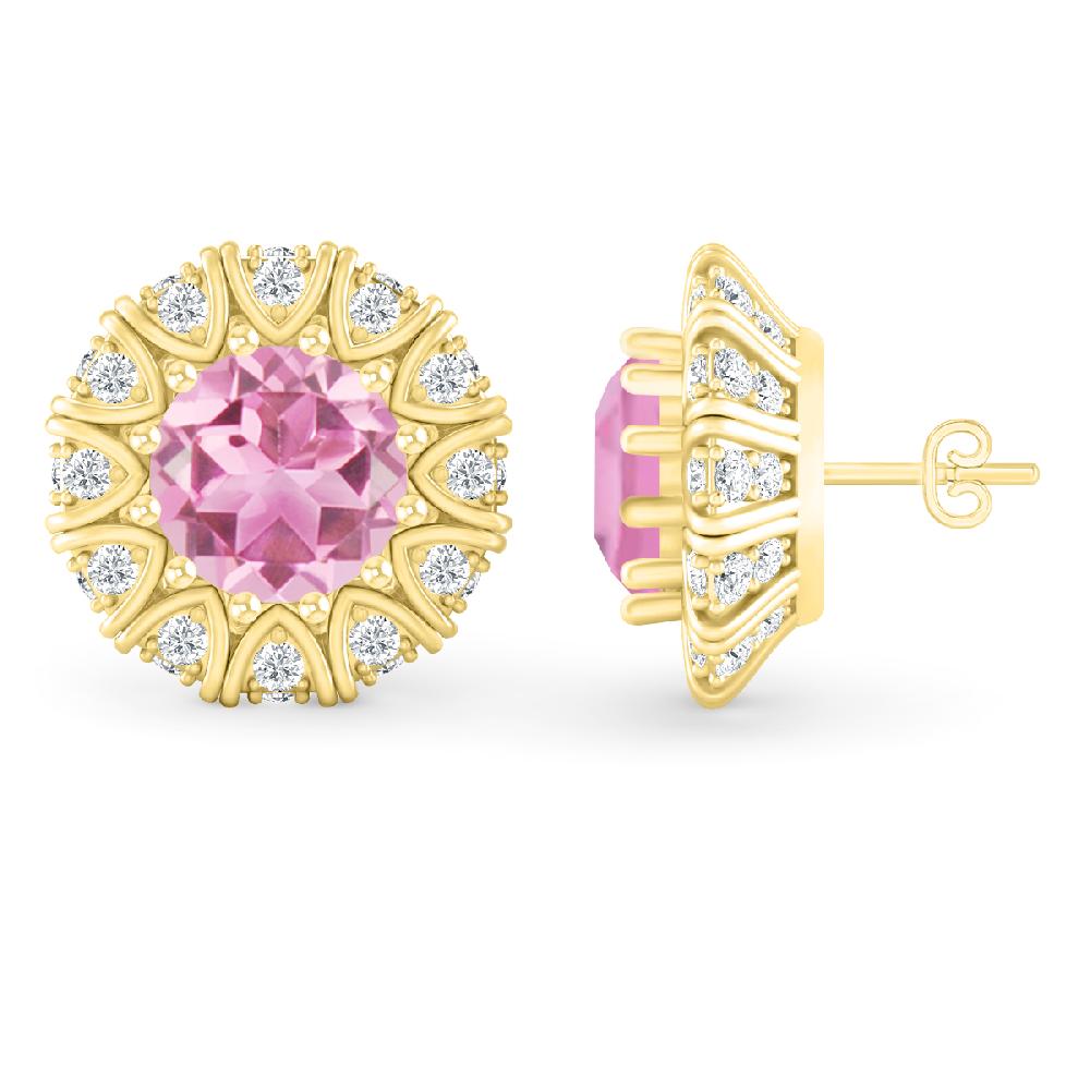 Yellow Gold - Pink Tourmaline