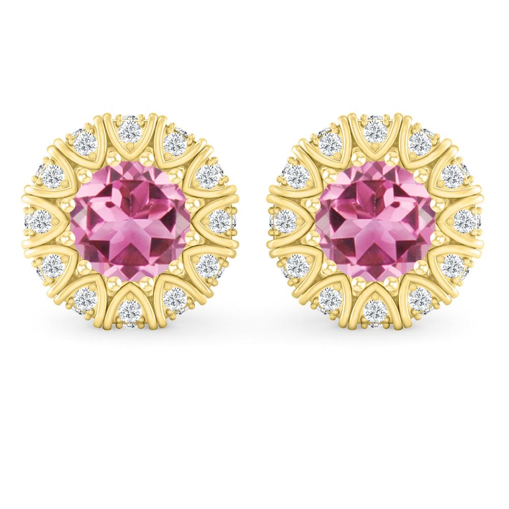Yellow Gold - Pink Tourmaline