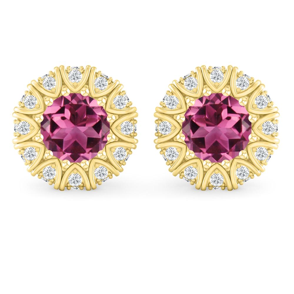 Yellow Gold - Pink Tourmaline