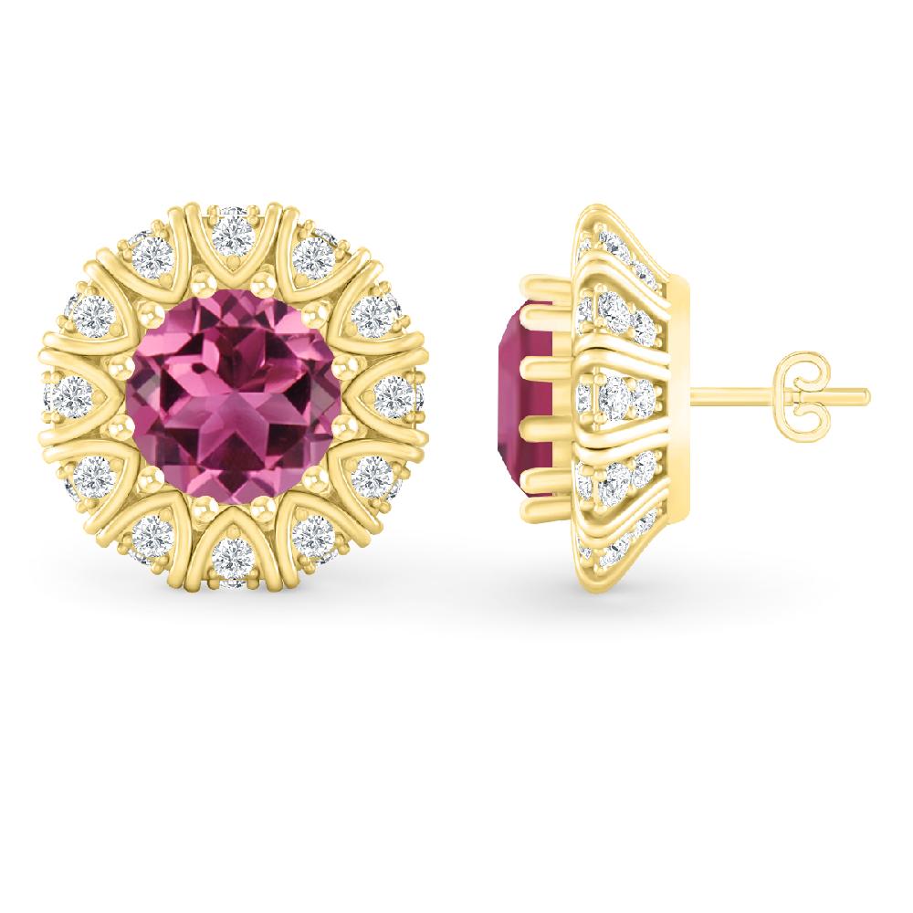 Yellow Gold - Pink Tourmaline