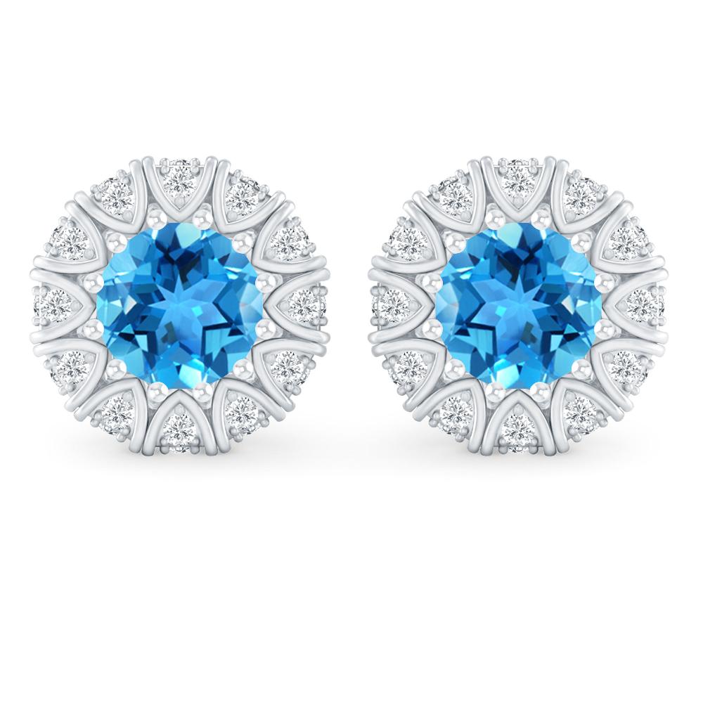 White Gold - Blue Topaz