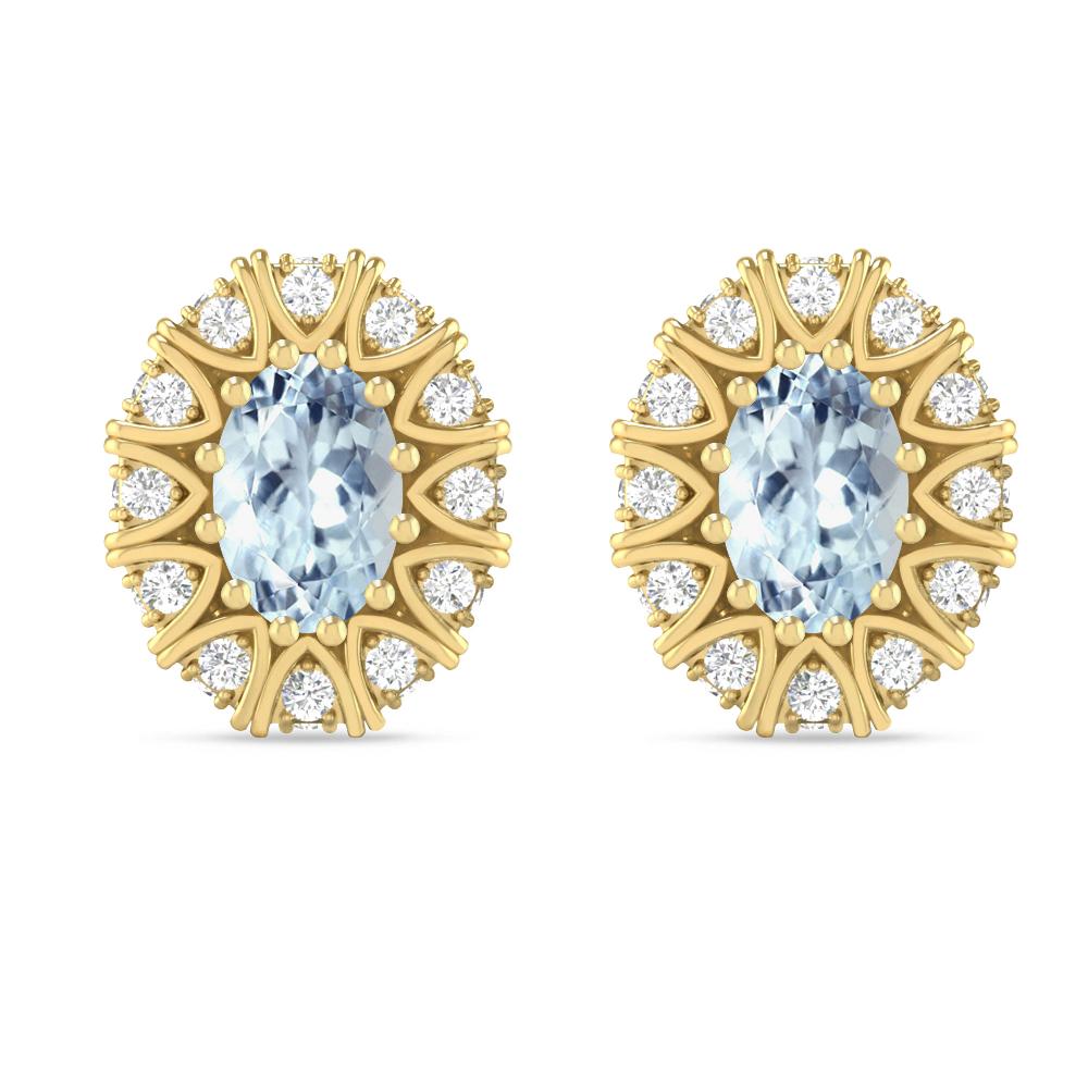 Yellow Gold - Aquamarine