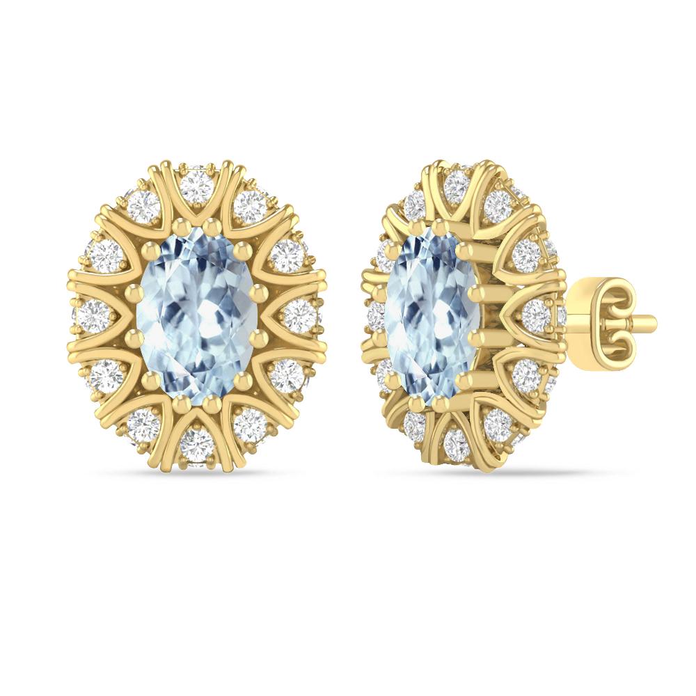 Yellow Gold - Aquamarine