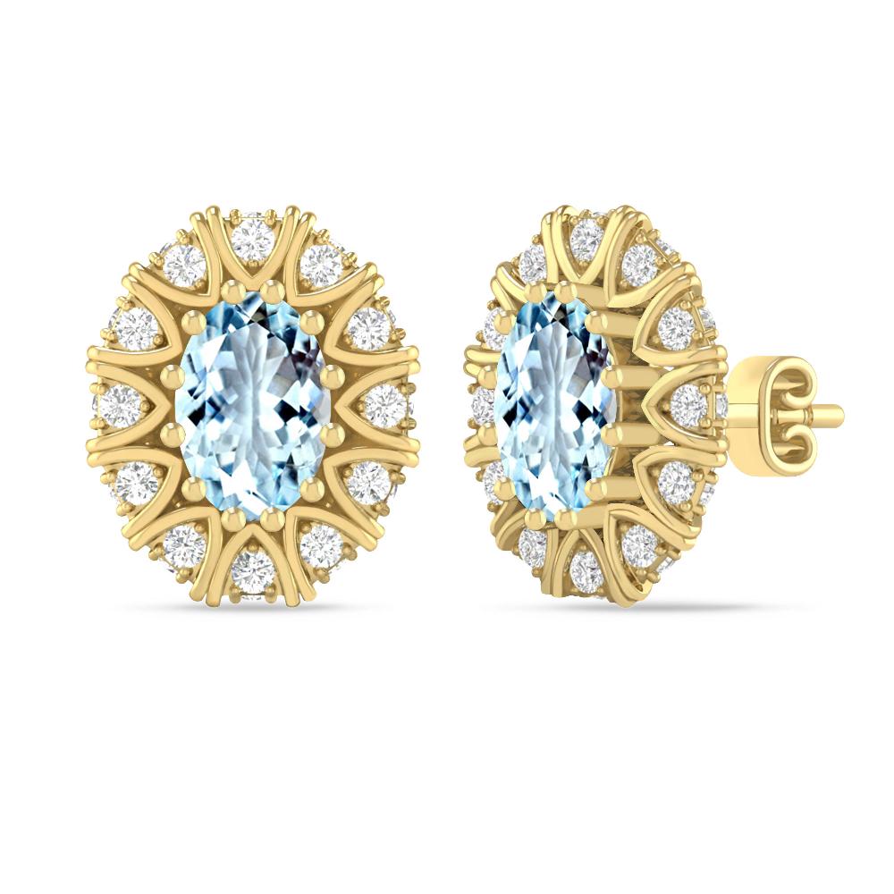 Yellow Gold - Aquamarine