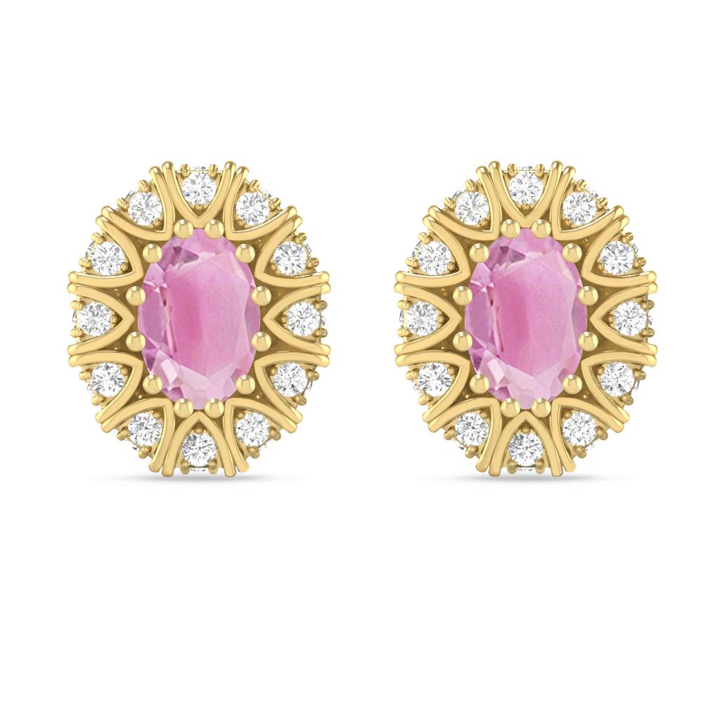 Yellow Gold - Pink Tourmaline