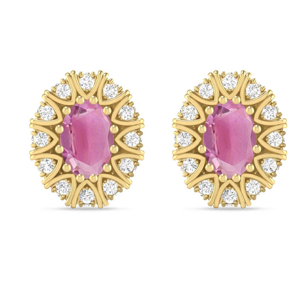 Yellow Gold - Pink Tourmaline