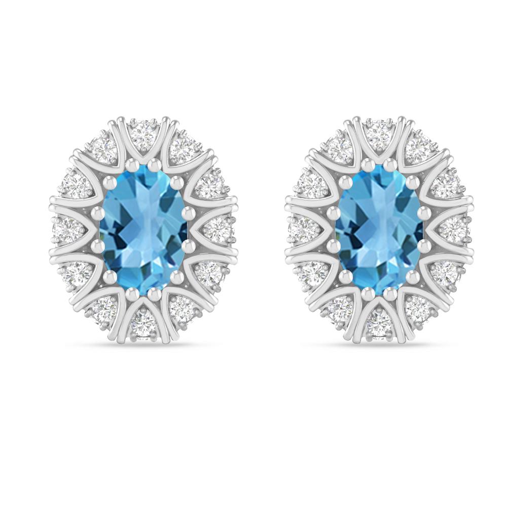 White Gold - Blue Topaz
