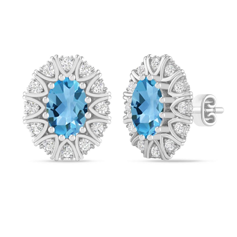 White Gold - Blue Topaz