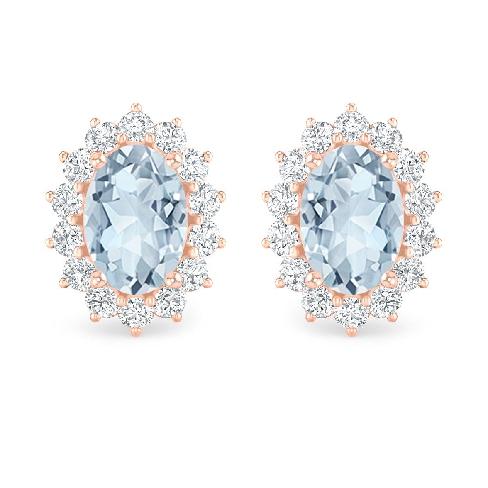 Rose Gold - Aquamarine