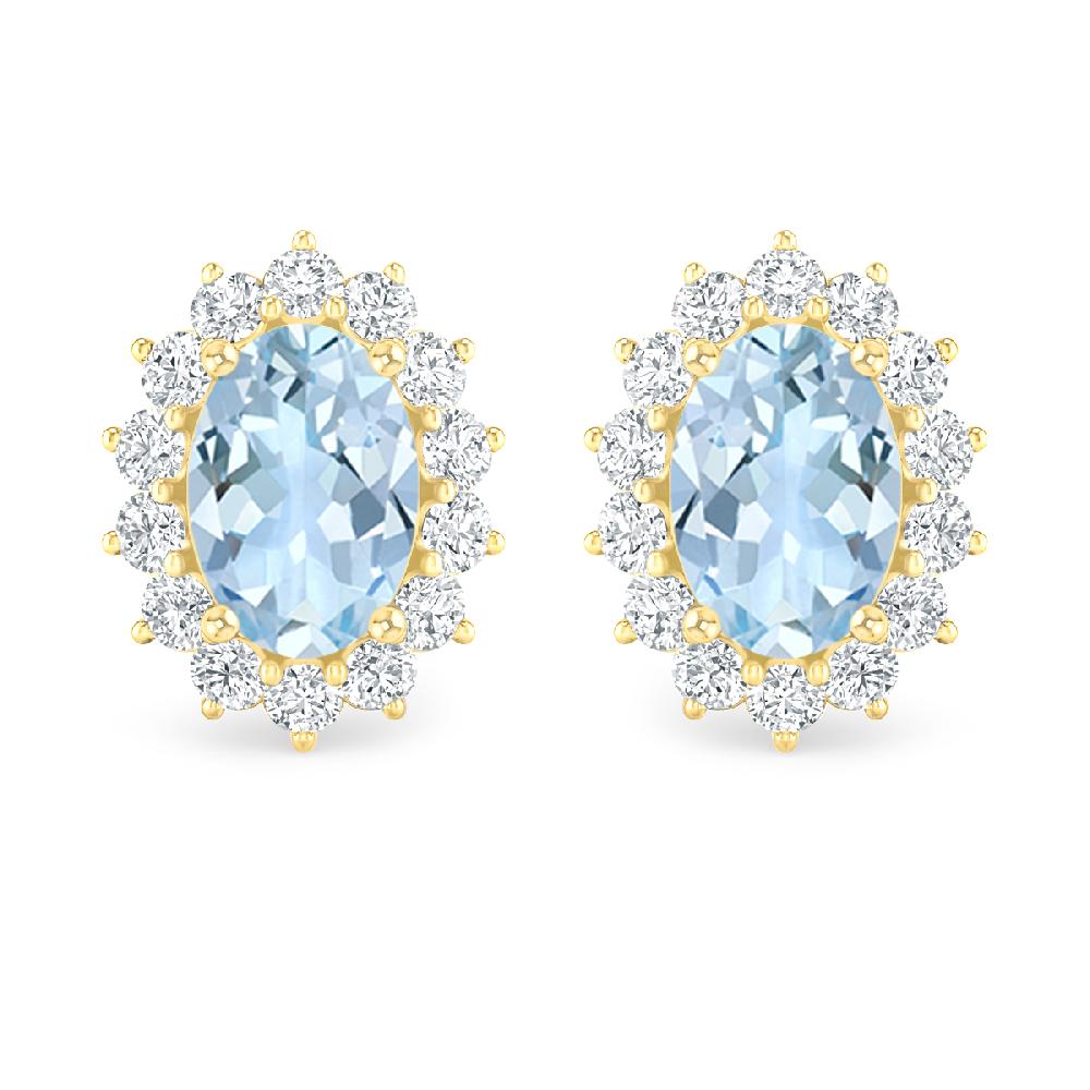 Yellow Gold - Aquamarine