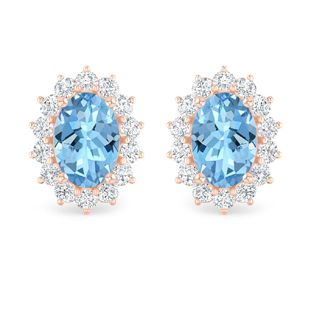 Rose Gold - Aquamarine