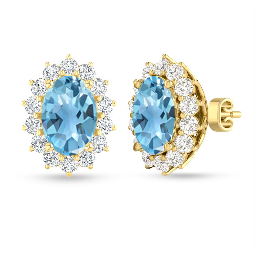 Yellow Gold - Blue Topaz