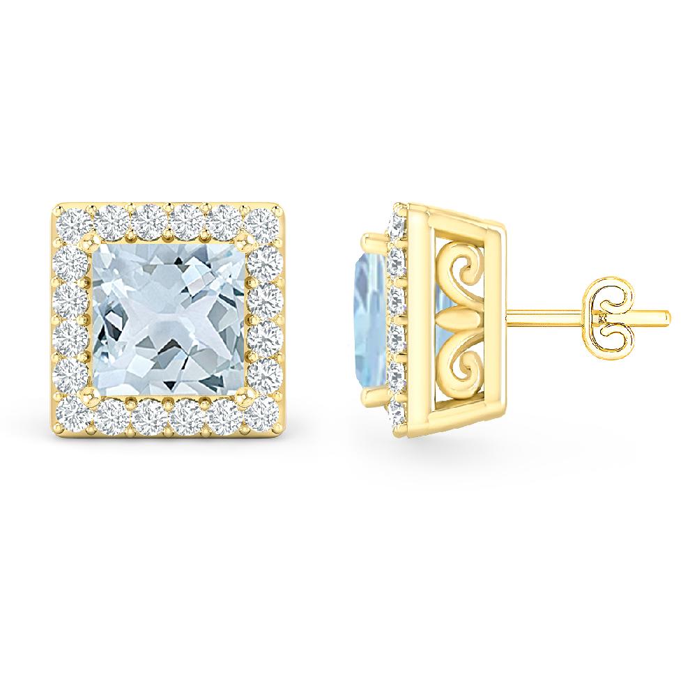 Yellow Gold - Aquamarine