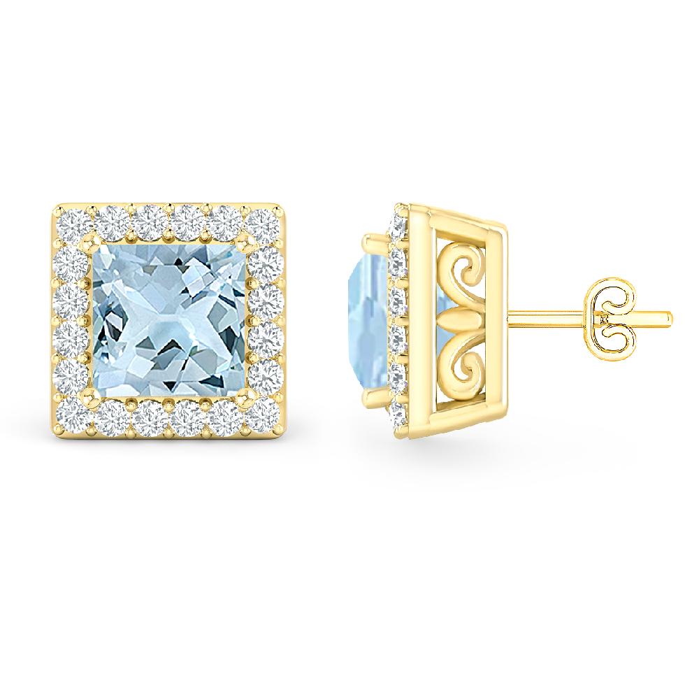 Yellow Gold - Aquamarine