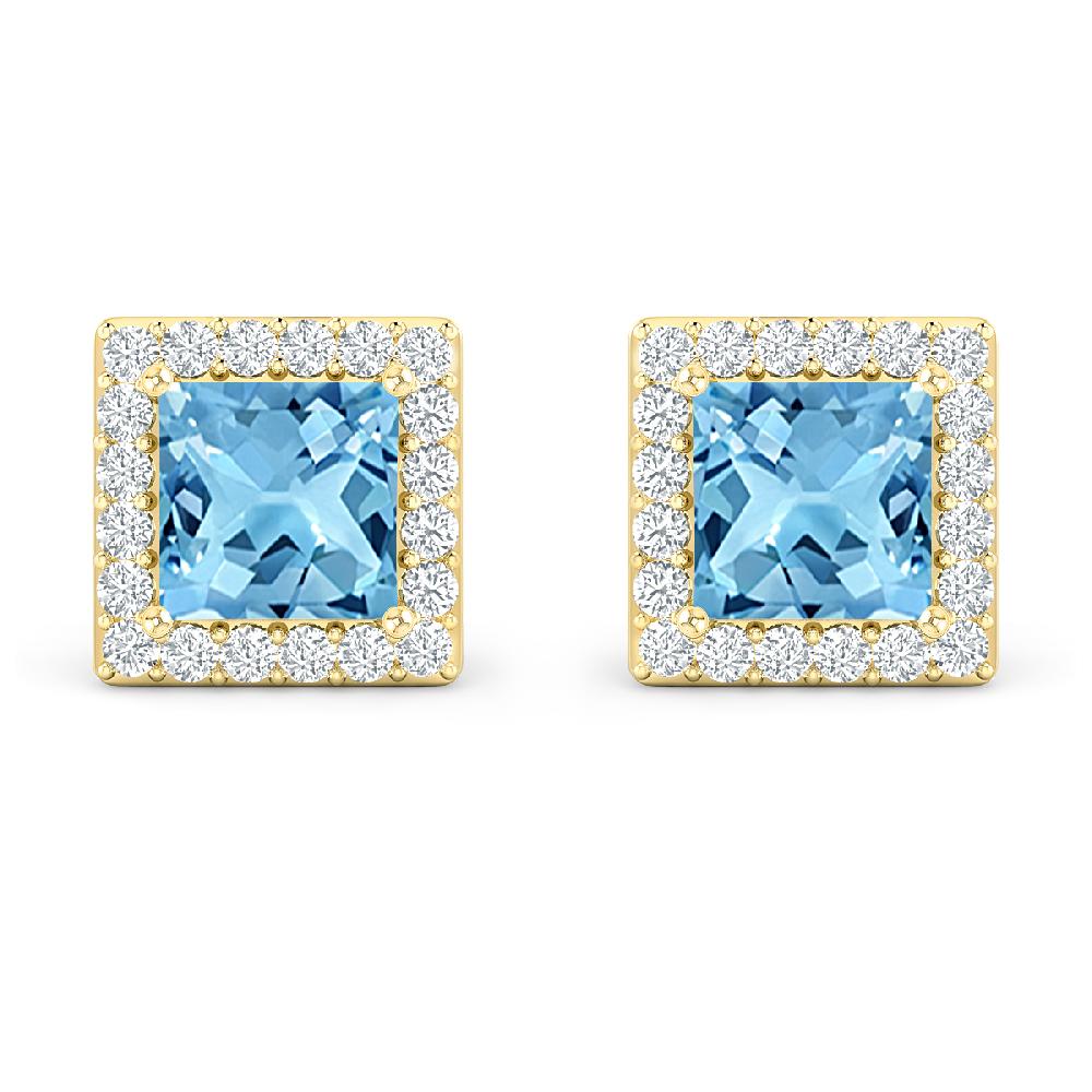 Yellow Gold - Blue Topaz