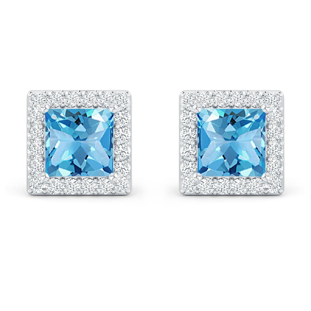 White Gold - Blue Topaz