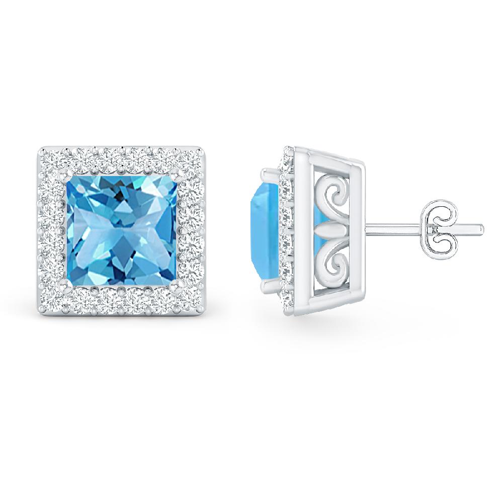 White Gold - Blue Topaz