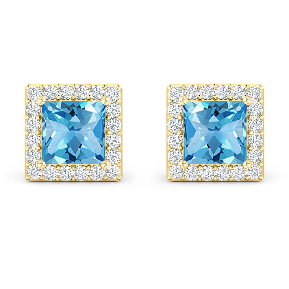 Yellow Gold - Blue Topaz