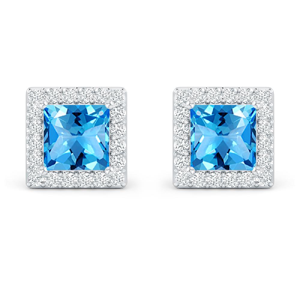 White Gold - Blue Topaz