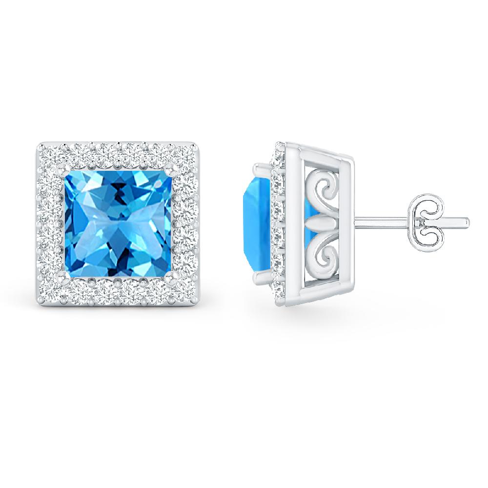 White Gold - Blue Topaz