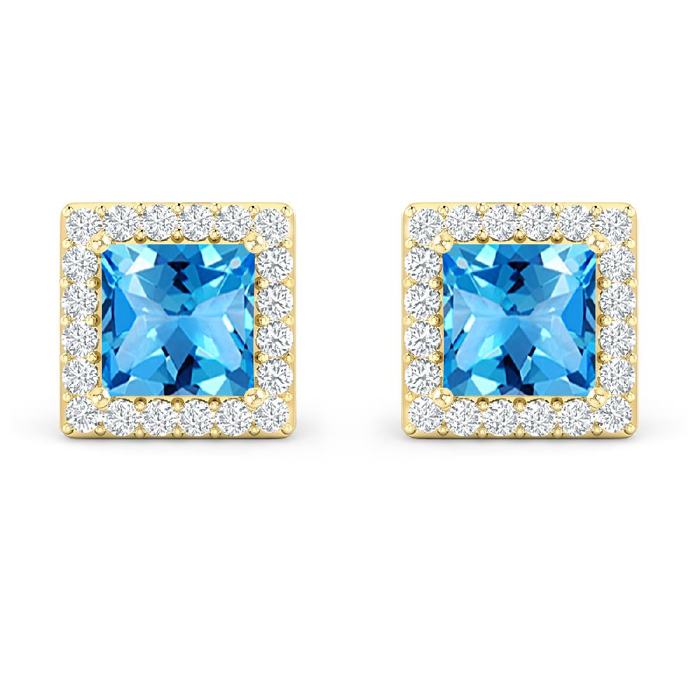 Yellow Gold - Blue Topaz