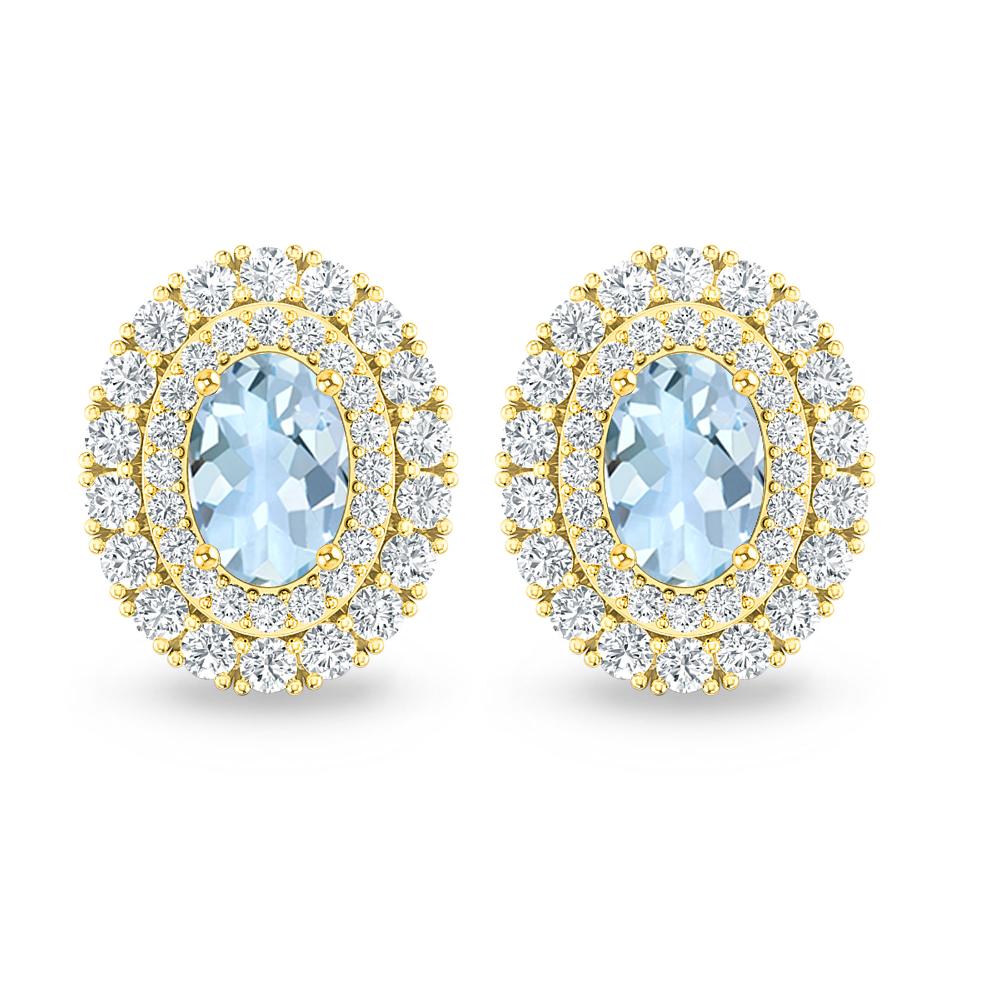 Yellow Gold - Aquamarine