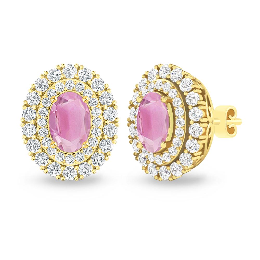 Yellow Gold - Pink Tourmaline