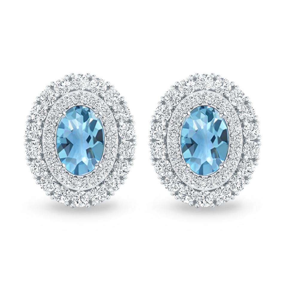 White Gold - Blue Topaz