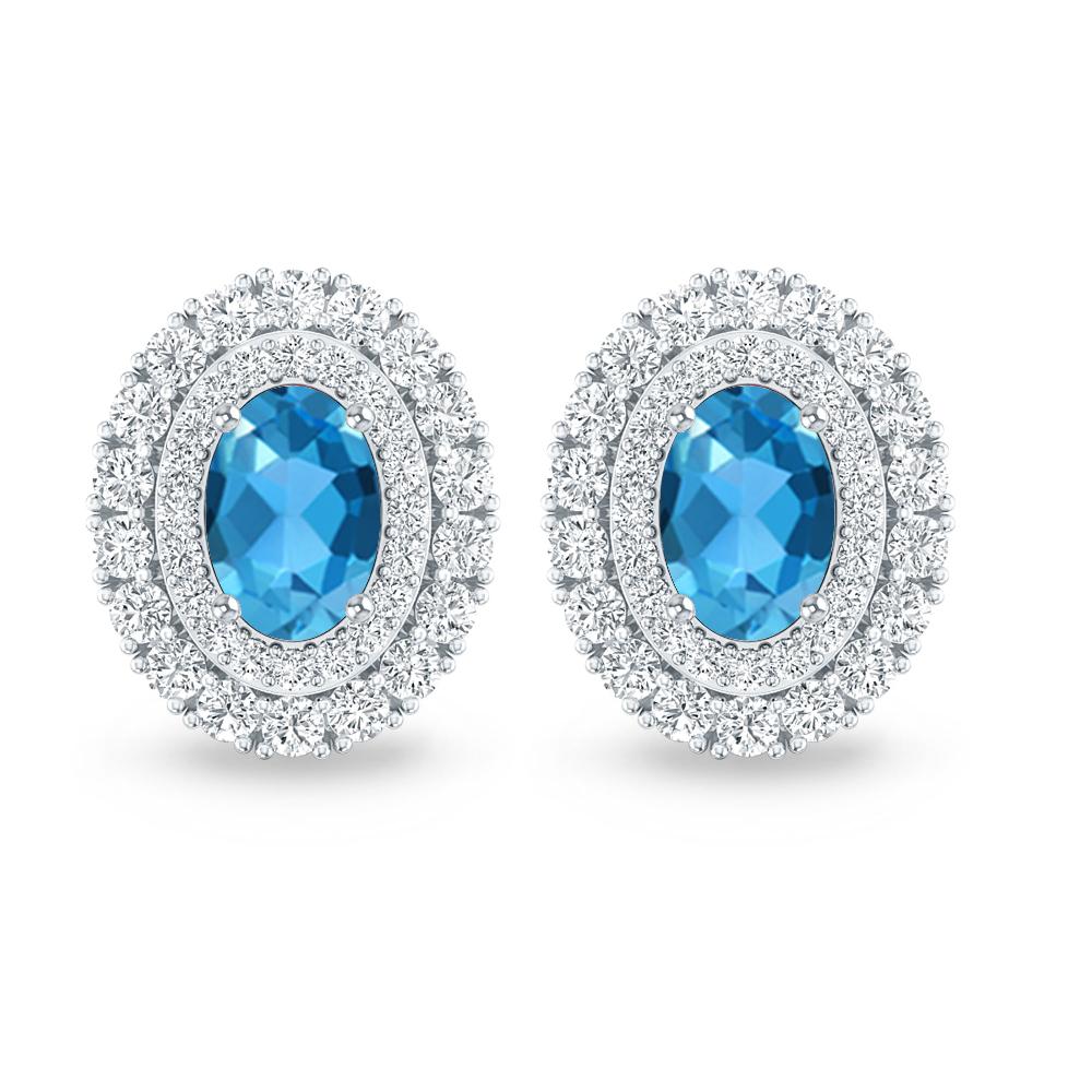 White Gold - Blue Topaz