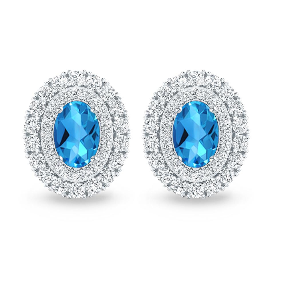 White Gold - Blue Topaz