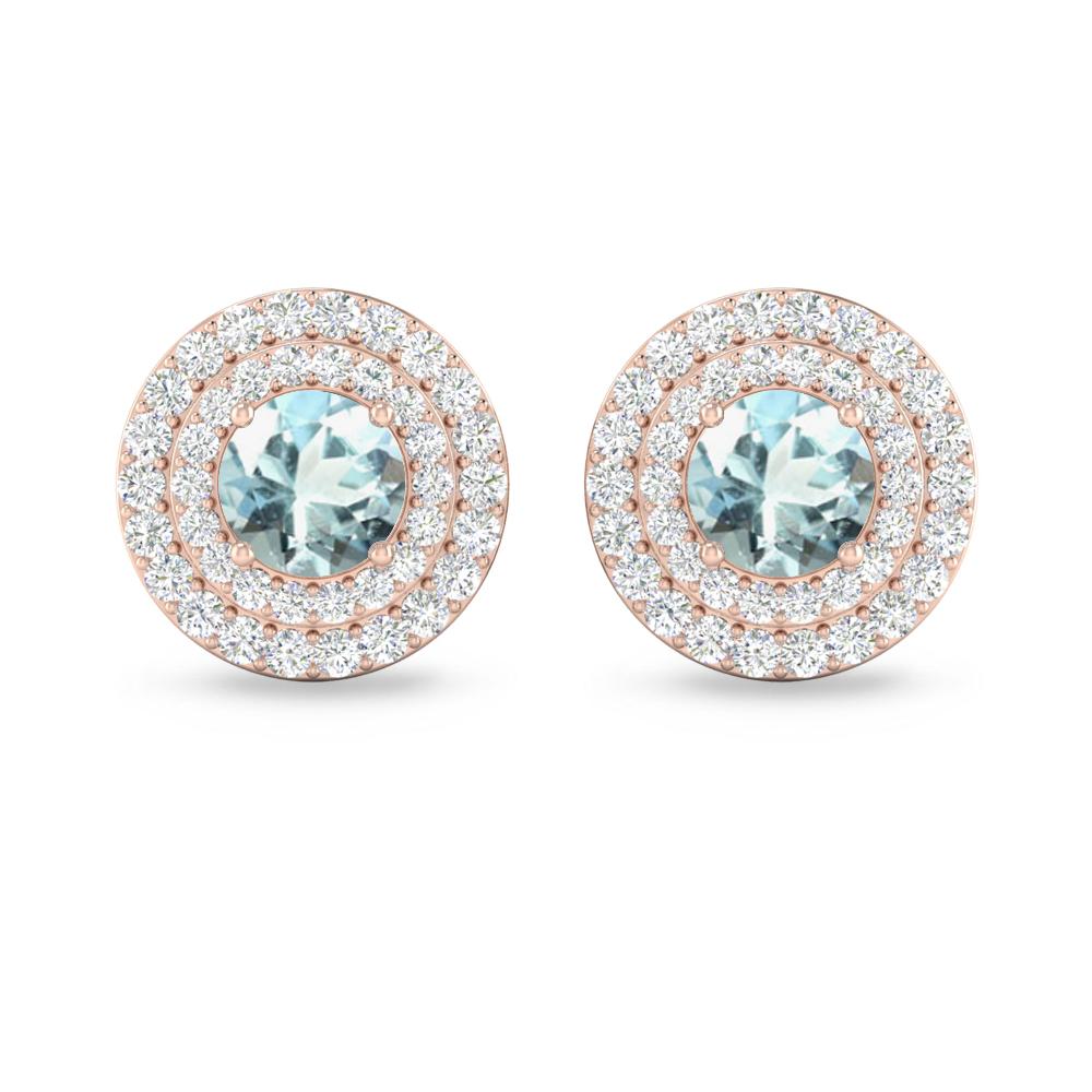 Rose Gold - Aquamarine