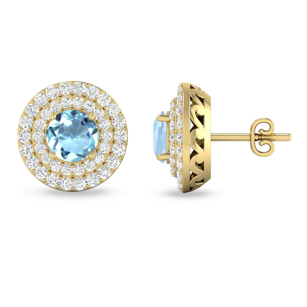 Yellow Gold - Aquamarine