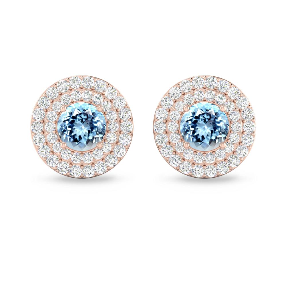 Rose Gold - Aquamarine